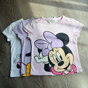 H&M Disney Girls 3 t-shirts Size 5T-6